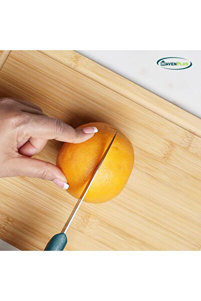 HavenPlus Bamboo Cutting Board Set of 3 with Juice Groove