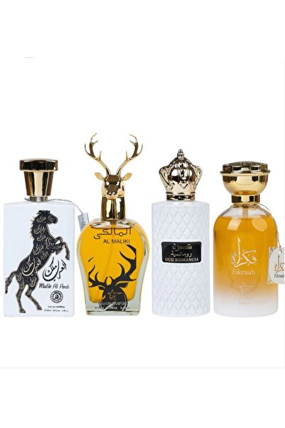 ARD AL ZAAFARAN Set of 4 Oriental Men's Perfumes - Malik al Arab + Maliki + Oud Romancia + Fikrah