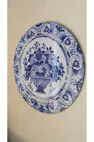 MOMSTAR Blue Blanc Mavi Beyaz Ahşap Duvar Tablo Çerçevesiz