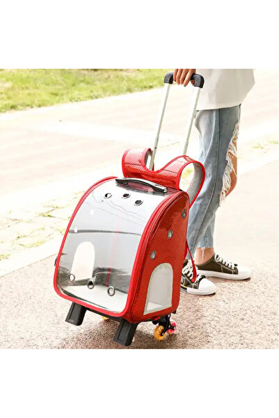 PisiMall Trolley bag for pets, 33 x 27 x 42 cm, red