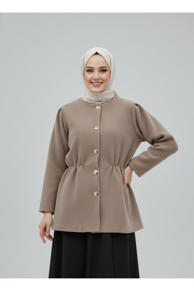 MİHRA STORE Μπουφάν Fatiana με στενόμεσο κορδόνι περίσφιξης στη μέση-BN4549 Β...