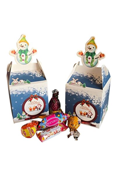 Buchetul dulce Cardboard Christmas Gift Box with Bucuria Chocolate Mix – Sweet and Festive Gift