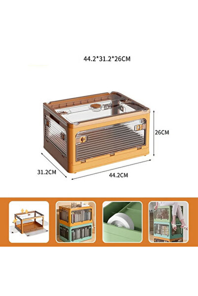 KEKE Versatile Foldable Transparent Storage Box for Books & Household Items 44.2 x 26 cm