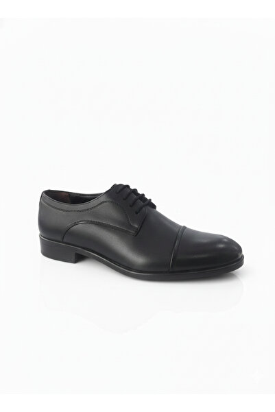 Elit Zöngürler 3201 Μαύρα από γνήσιο δέρμα, αντιολισθητική σόλα, καθημερινά ανδρικά κλασικά παπούτσια