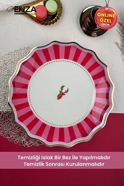 Enza Modern Round Tea Coffee Breakfast and Presentation Tray 38 cm