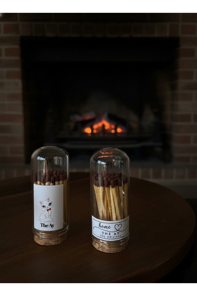 Match with Cork Lid in a 2-Piece Decorative Glass Bell Jar (SIZE of the BELL JAR 7.5X3CM)