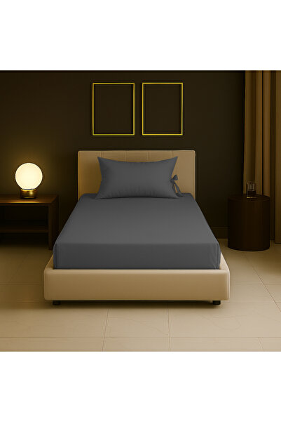 Sabia 100% Cotton 62 Thread Count 90X190 cm +30 cm Height Suitable Single Size Fitted Sheet Set