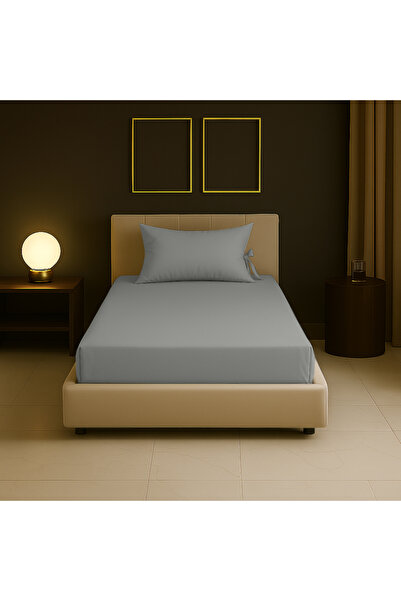 Sabia 100% Cotton 62 Thread Count 80X190 cm +30 cm Height Suitable Single Size Fitted Sheet Set