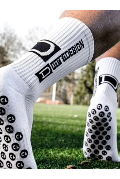 Shuttle Park Special Series White Anti-Slip Silicone Towel Sole Design Comfortable Stitch-Free Match Pro Football Athlete Socks