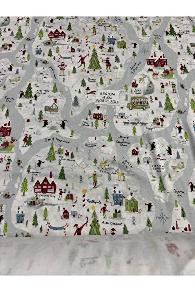 iki iplik قماش بيبي إنترلوك – عرض 170 سم |   قماش قطني مرن من القطن الممشط |   قماش منقوش لرأس السنة الجديدة والأطفال