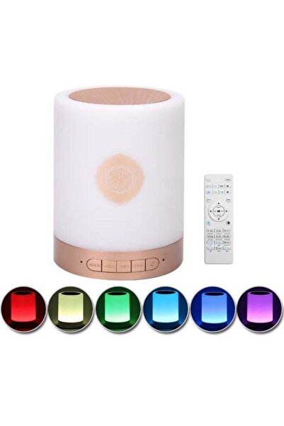 Generic Colourful LED Light Bluetooth Speaker With Remote Control Rose Gold/White