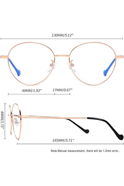 Joopin Metal Round Blue Light Glasses for Men and Women