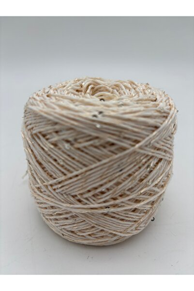 kumasfabrik (100 gr) Ață de tricotat manual din bumbac cu paiete/Ață cu paiet...