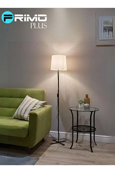 Primo Plus Elegant Floor Lamp for Bedroom & Living Room - White/Black, 150cm