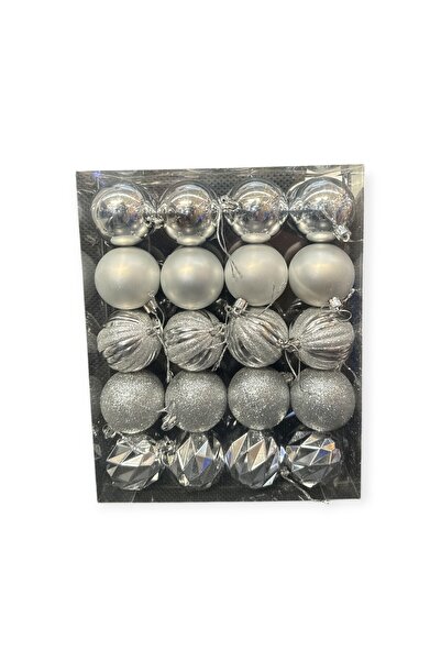 Optim Solution Globuri de Crăciun argintii 20 buc/set (en-gros)