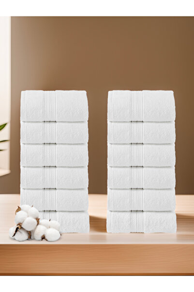 Donetella 12-Piece Washcloth Set (30x30 cm) – 600 GSM Combed Cotton, Thick, Soft, Ultra-Absorbent Towels