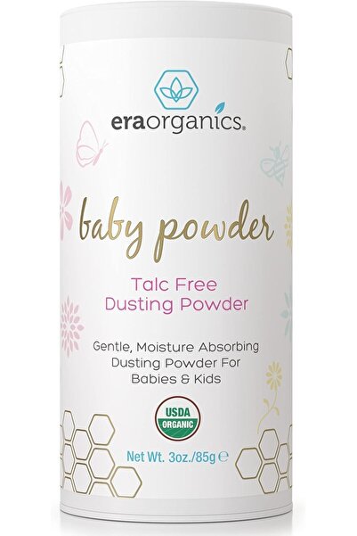 era organica Era Organics Talc-Free Baby Powder 90 ml (USDA Organic, Non-GMO, Cruelty-Free)