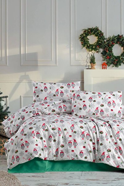 Sudemhome 100% Cotton Christmas Themed Double Duvet Cover Set Christmas Duvet Cover Set