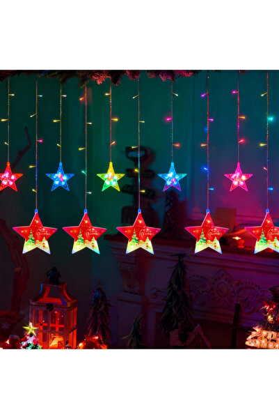 Optim Solution Christmas Light Installation 3x1m Santa Claus and Multicolor Stars