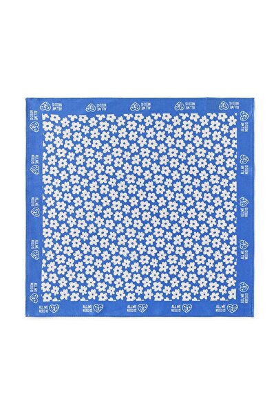 All We Need Is Pets Blue Daisies Silk Bandana for Cats Dogs and Pet Lovers