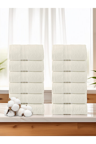 Donetella 12-Piece Washcloth Set (30x30 cm) – 600 GSM Combed Cotton, Thick, Soft, Ultra-Absorbent Towels