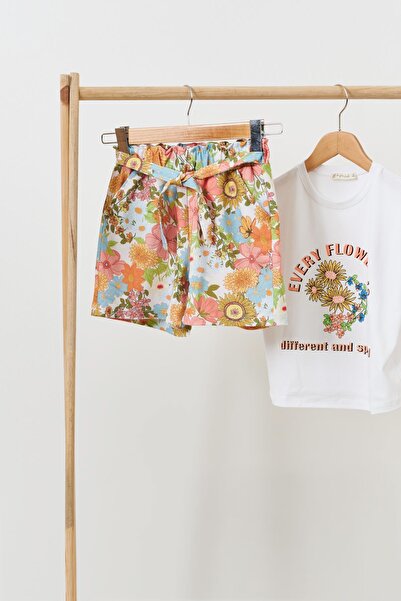 FOR YOU MODA 3-teiliges grünes Blumenkleid-Set