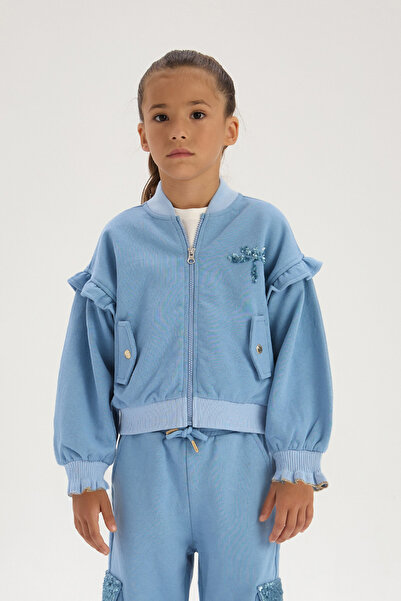 Tyess Girl Blue Tracksuit Bottom