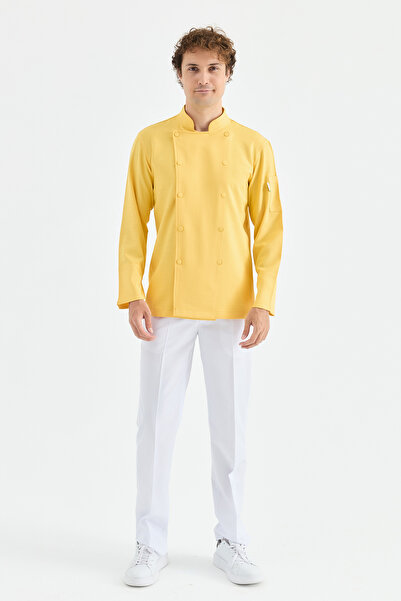 MyChef 2001 ملابس الشيف الرجالية ذات الأزرار المزدوجة