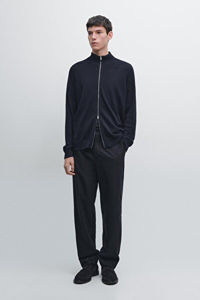 Massimo Dutti Reglan kollu pamuklu triko hırka