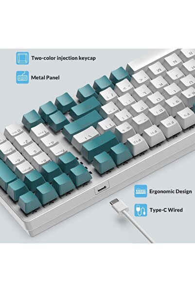 HXSJ Mechanical Keyboard 100 Key Game Customized Hot Plug Axis Gaming Computer Keyboard