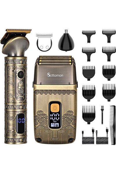 Scttomon Body Trimmer for Men - Waterproof Wet/Dry Groomer with LED Display