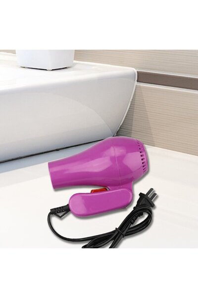 OEM Electric portable folding hair dryer, 500W, 220V, purple