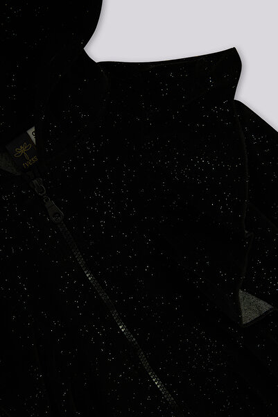 Tyess Girl Black Tracksuit Top