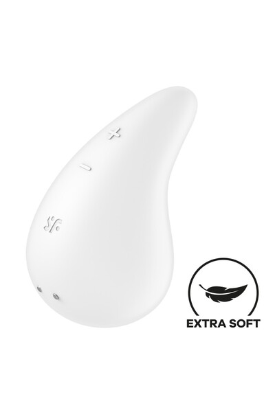 Satisfyer Aparat de masaj intim Dew Drop alb