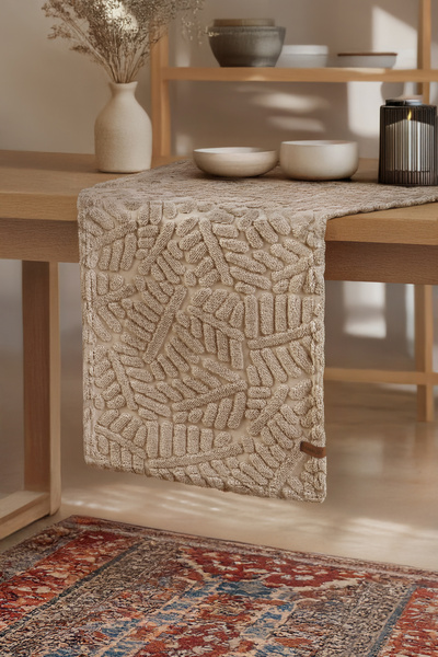 HAMUR Punch Washable Tablecloth, Table, Living Room, Kitchen and Coffee Table Table Runner Forest Natural