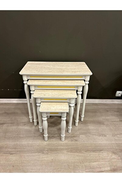 DEREN HOME Avangart Serisi Gold Detay 1 Sınıf MDF Lake Boya Gürgen Ayak 4 lü ...