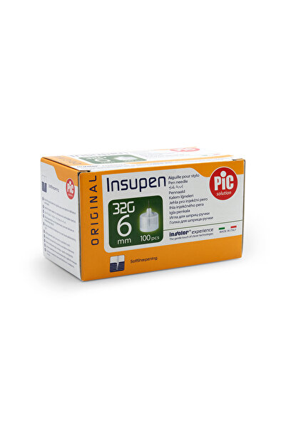 PIC SOLUTION ITALY Original Insupen Insulin Pen Needle 32 G x 6 mm 100 pcs