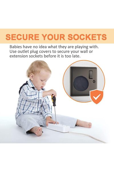 Generic 25-Pack UK Plug Socket Covers - Child Safety ABS Reusable