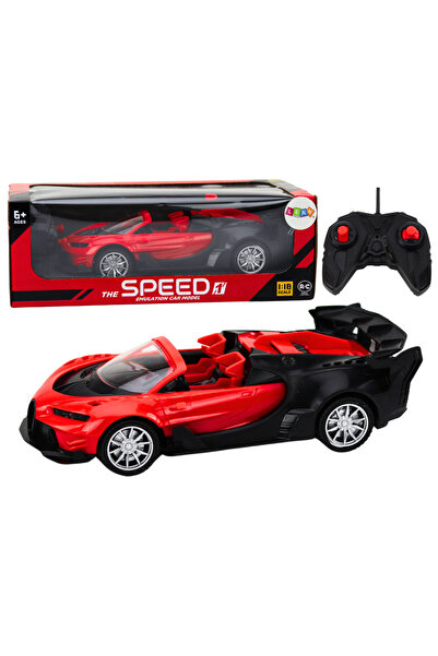 Bebelul Mașină sport RC 1:18 ROȘIE cu lumini și roți de cauciuc