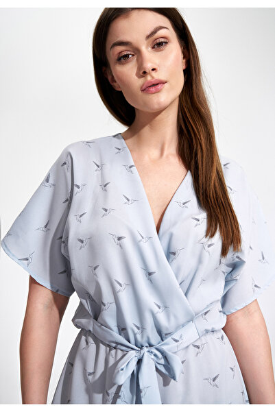 Figl Salopetă kimono albastru deschis - salopetă lejeră - albastru deschis M863 mărimea S/M