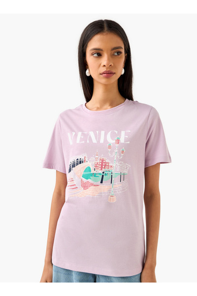 FAV Graphic Print Cotton T-shirt with Crew Neck