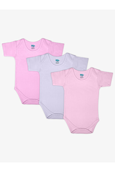 Babies Basic By Styli Pack of 3 - 100% Super Combed Cotton Short Sleeves Bodysuit