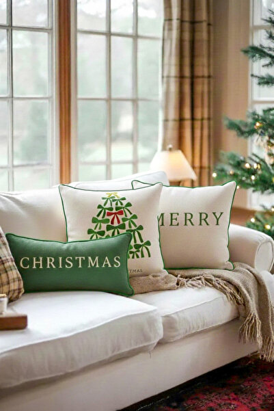 BELENAY مجموعة أغطية وسائد عيد الميلاد من بيلينايهوم مكونة من 3 قطع