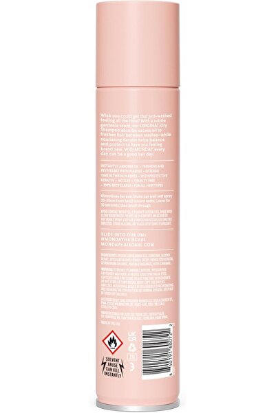 MONDAY HAIRCARE Original Dry Shampoo with Keratin, absorbs oil, 200 ml
