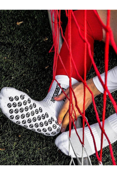 Shuttle Park Special Series White Anti-Slip Silicone Towel Sole Design Comfortable Stitch-Free Match Pro Football Athlete Socks