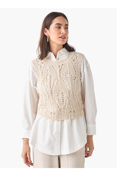 FAV Crochet Vest with Attached Shirt