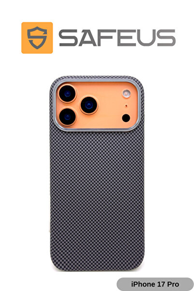 SAFEUS حافظة آيفون 17 برو من ألياف الكربون مع ميزة MagSafe، مقاومة للصدمات وع...
