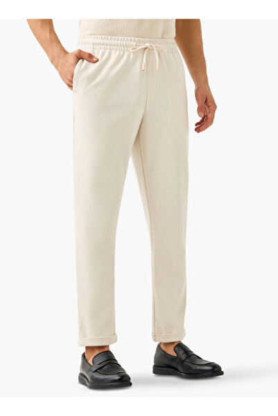 FAV Textured Regular Fit Flexi Waist Pants with Pockets