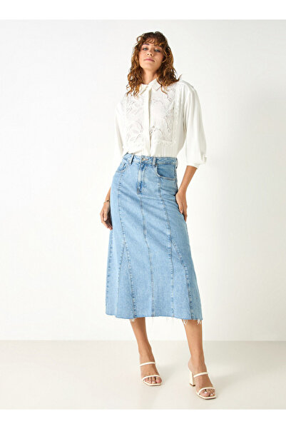 FAV Regular Fit Lace Detailed Collared Shirt with Long Sleeves