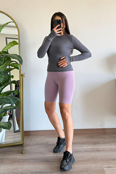 CİDDE Γυναικεία υφασμάτινη μπλούζα με λεπτομέρεια που περνάει από το δάχτυλο